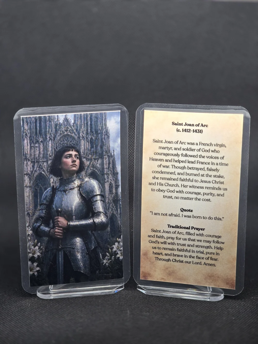 Saint Joan of Arc Prayer Card
