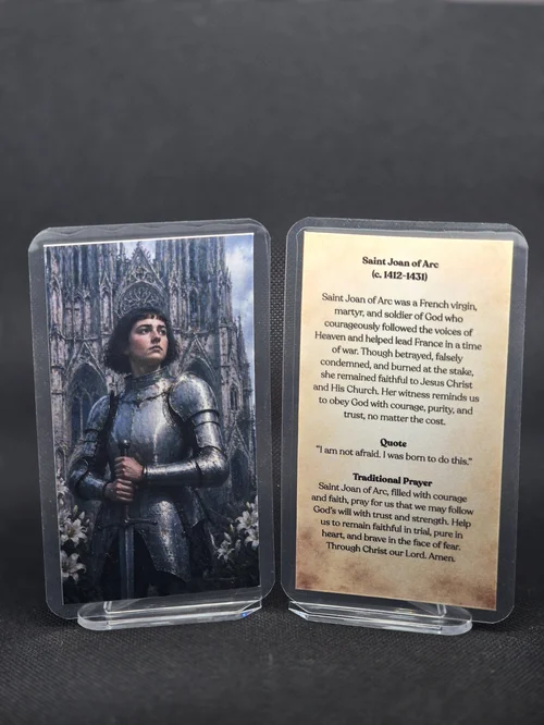 Saint Joan of Arc Prayer Card