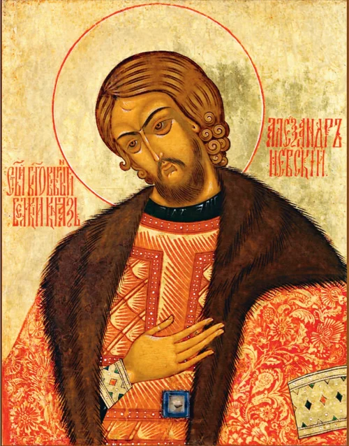 Saint Alexander Nevsky Orthodox prayer card