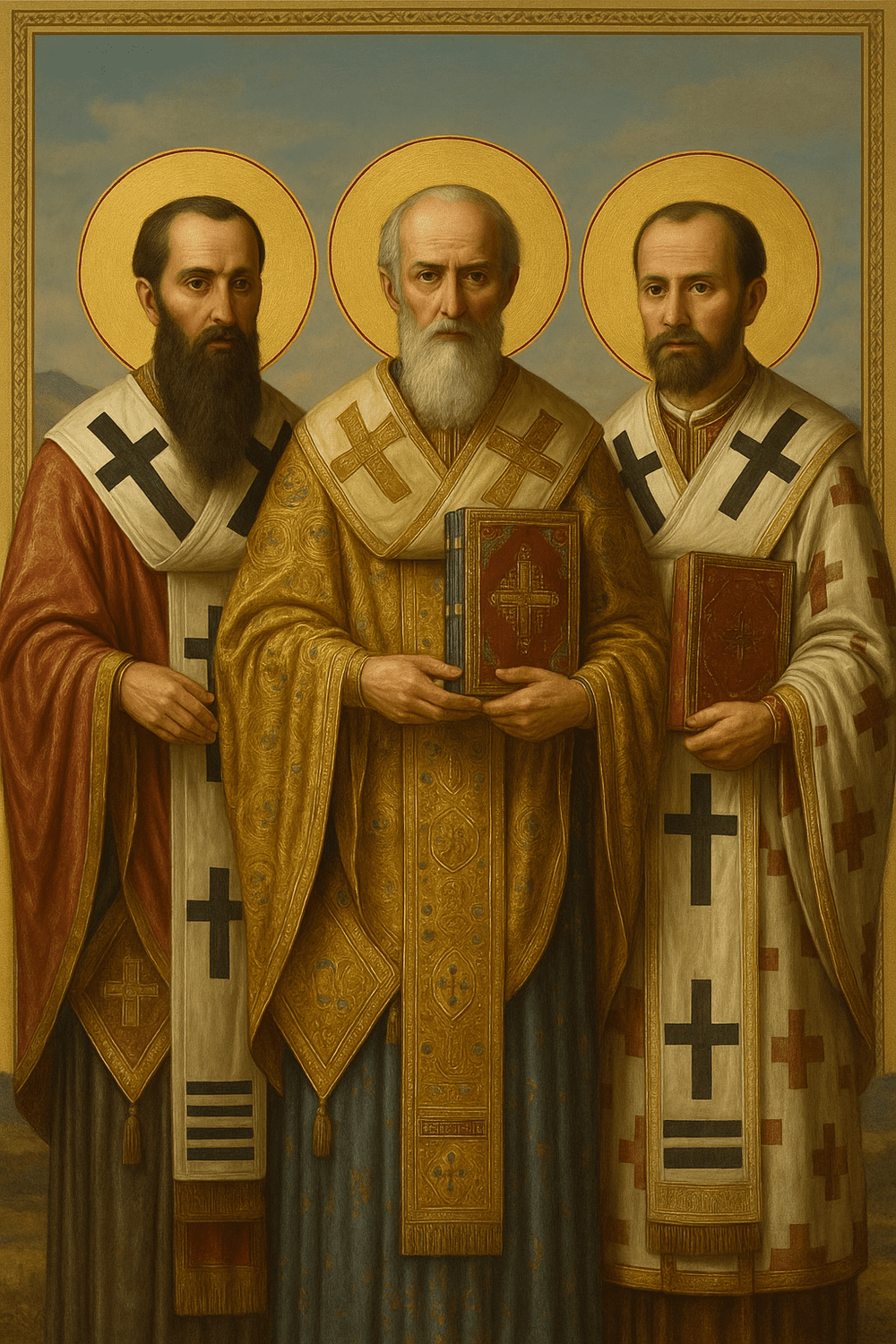 The Three Holy Hierarchs Prayer Card
