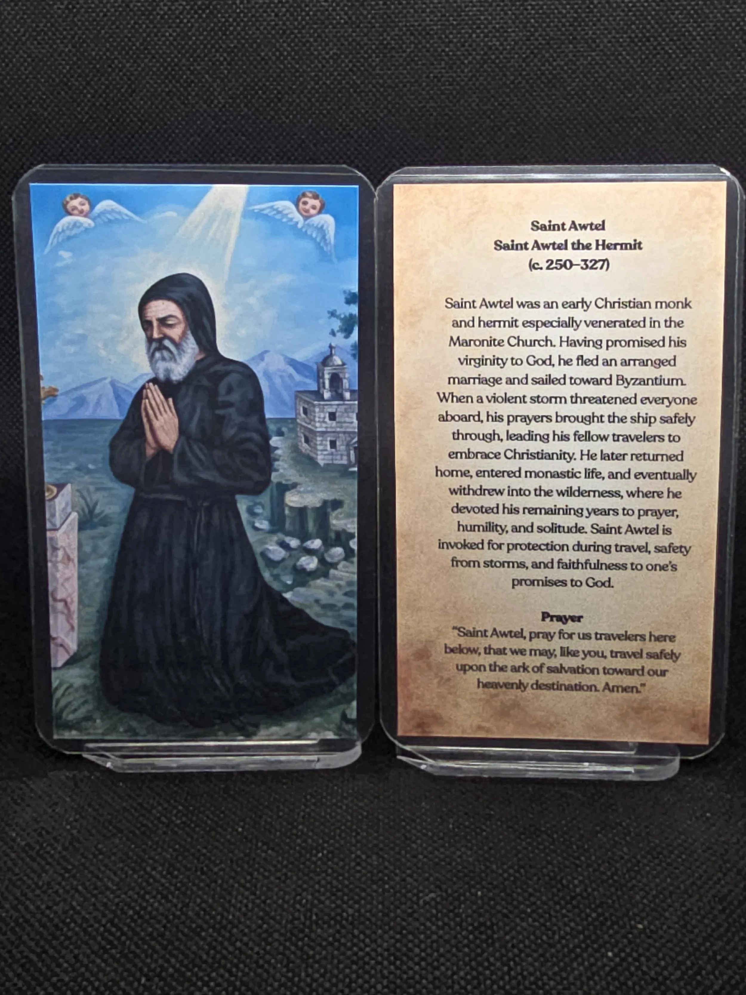 Saint Awtel Prayer Card – Patron for Physical Healing, Nervous System Disorders & Desperate Medical Situations