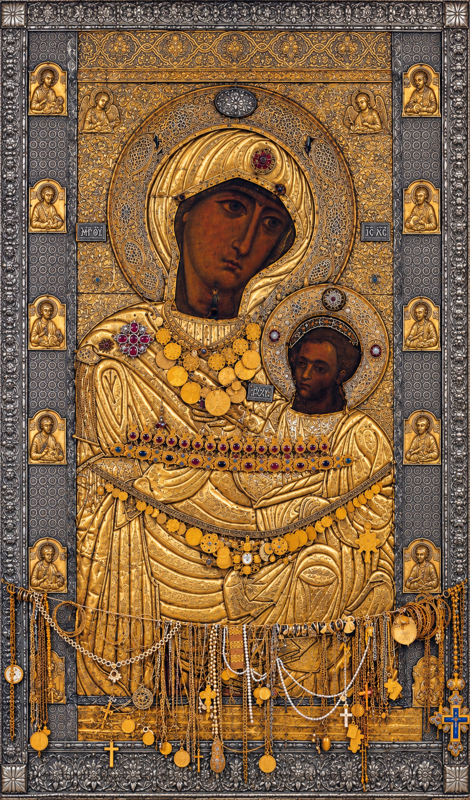 Our Lady of Iveron Prayer Card – Original Portaitissa Icon of Mount Athos