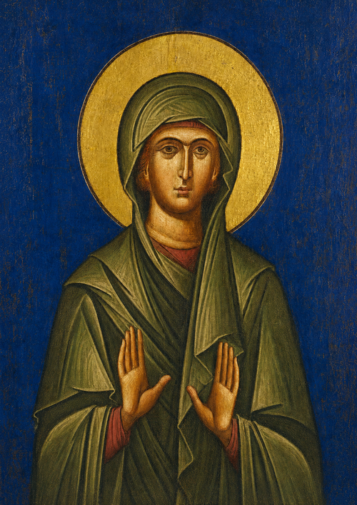 Saint Pelagia the Actress Prayer Card