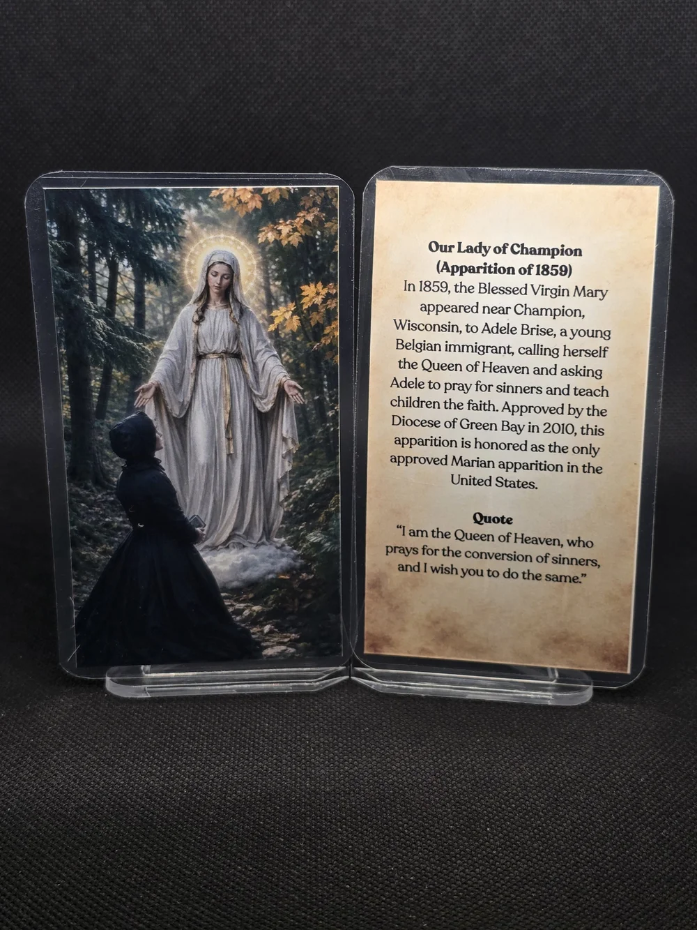 Our Lady of Champion Prayer Card