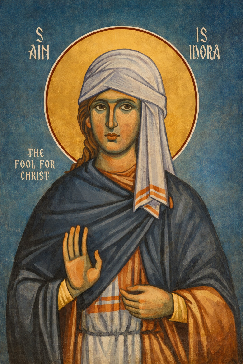 Saint Isidora of Tabenna Prayer Card | Holy Fool for Christ | Handmade ...