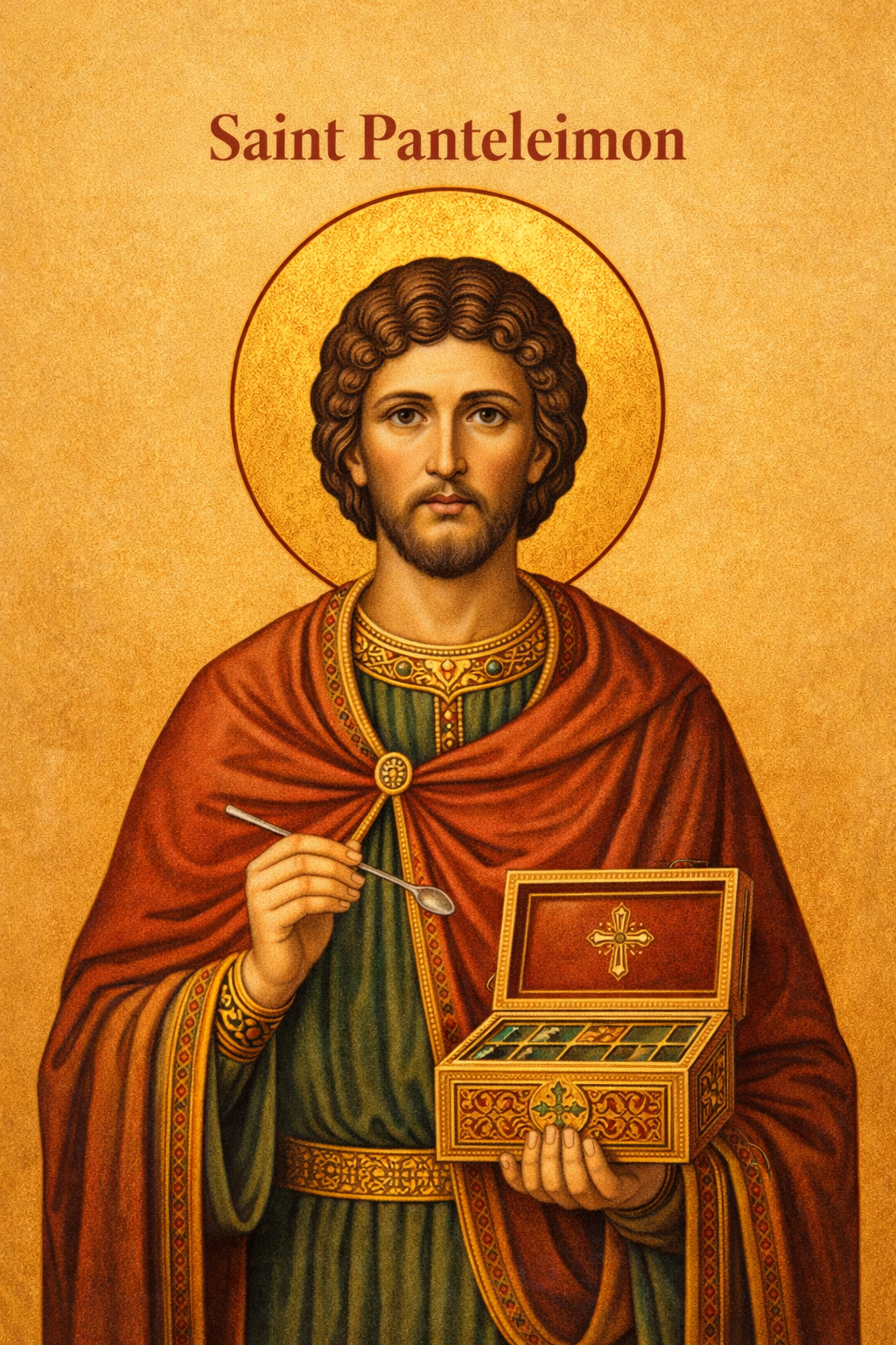 Saint Panteleimon Prayer Card