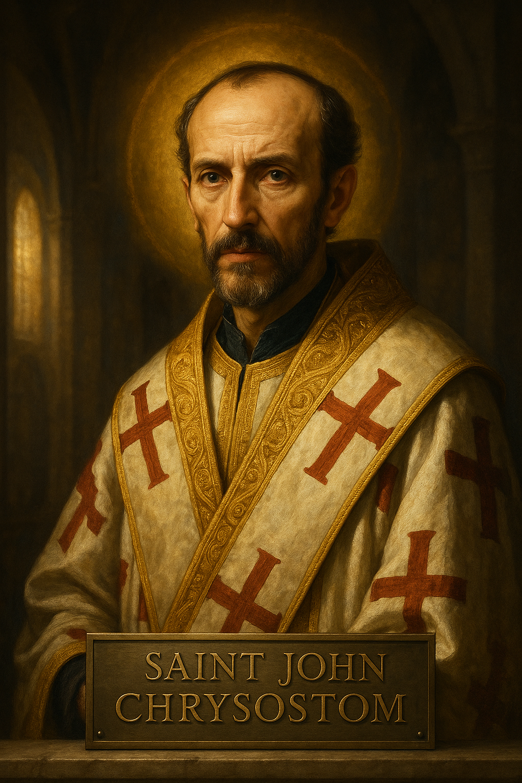 Saint John Chrysostom Prayer Card (Byzantine Catholic)