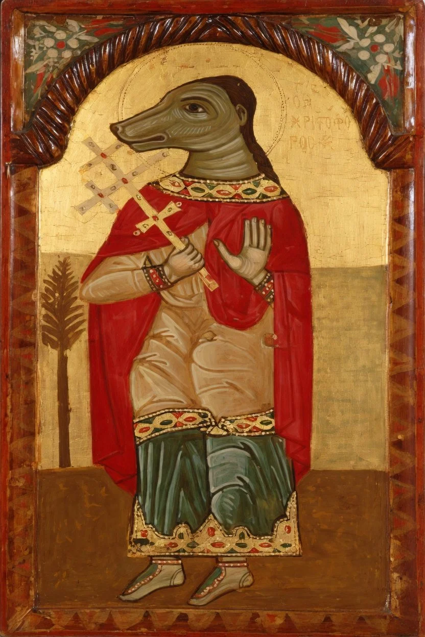 Saint Christopher the Cynocephalus Prayer Card.jpg