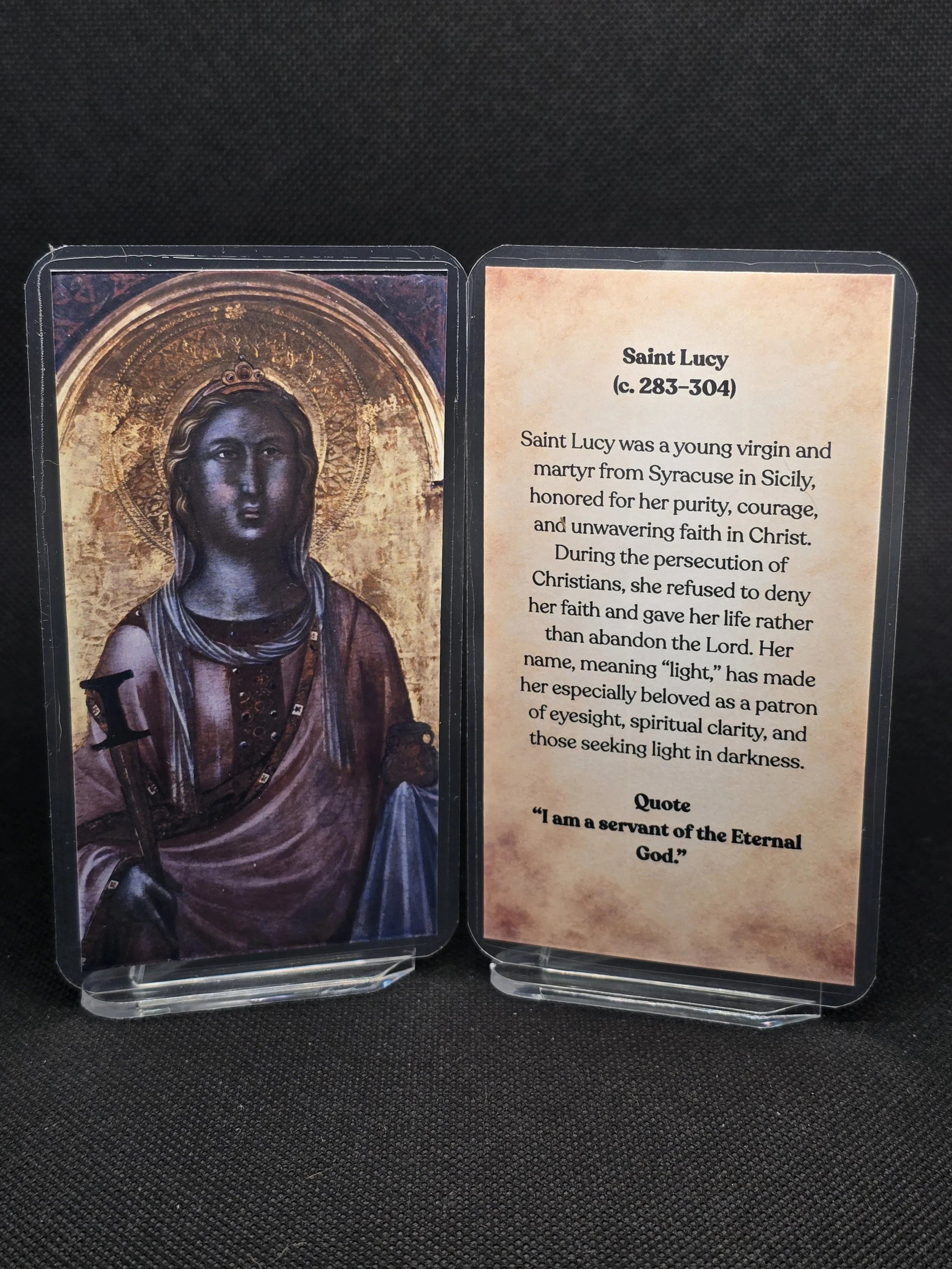 Saint Lucy | Patron Saint of Eyesight, Vision & Light