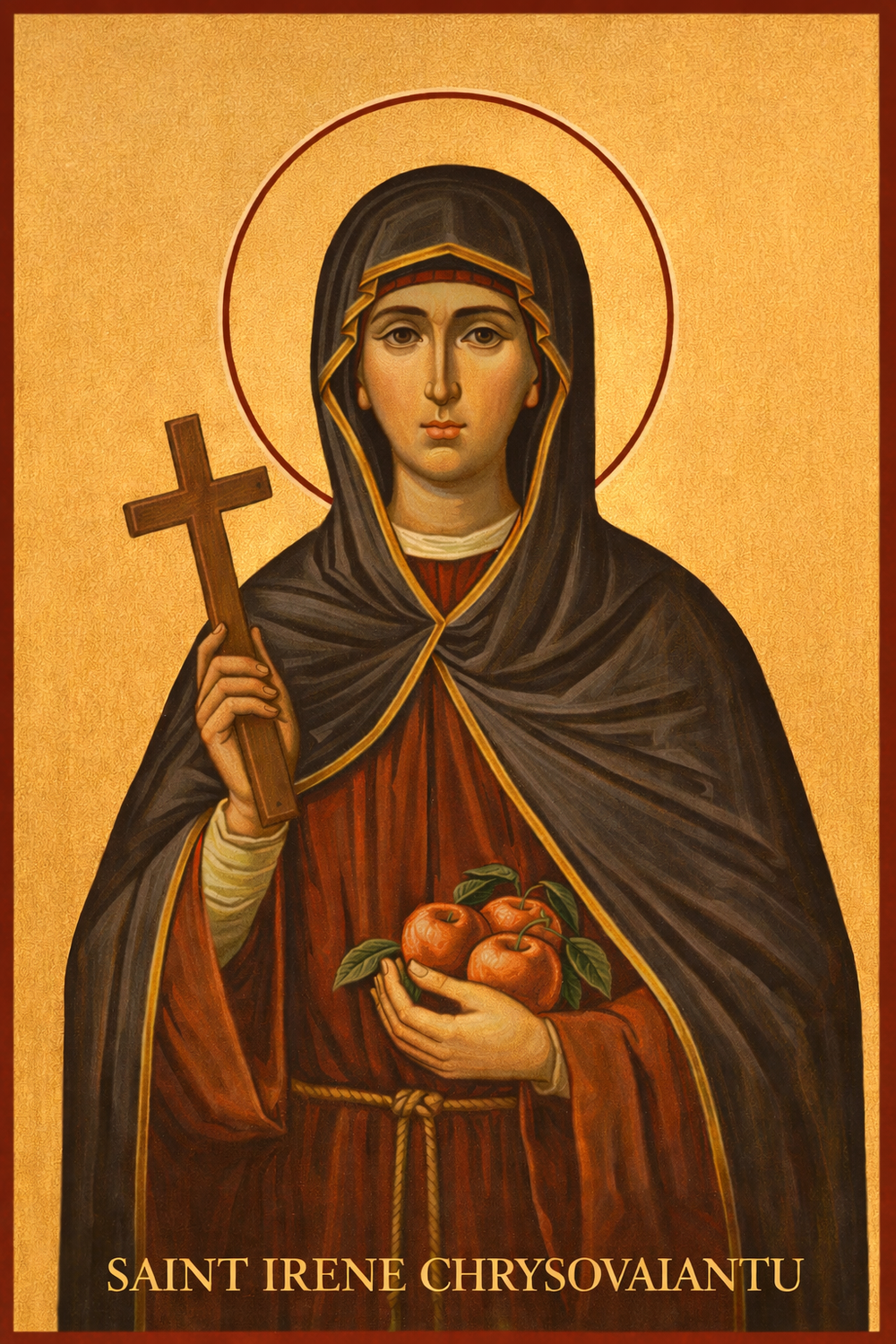 Saint Irene Chrysovalantou Prayer Card — Infertility & Impossible Situations