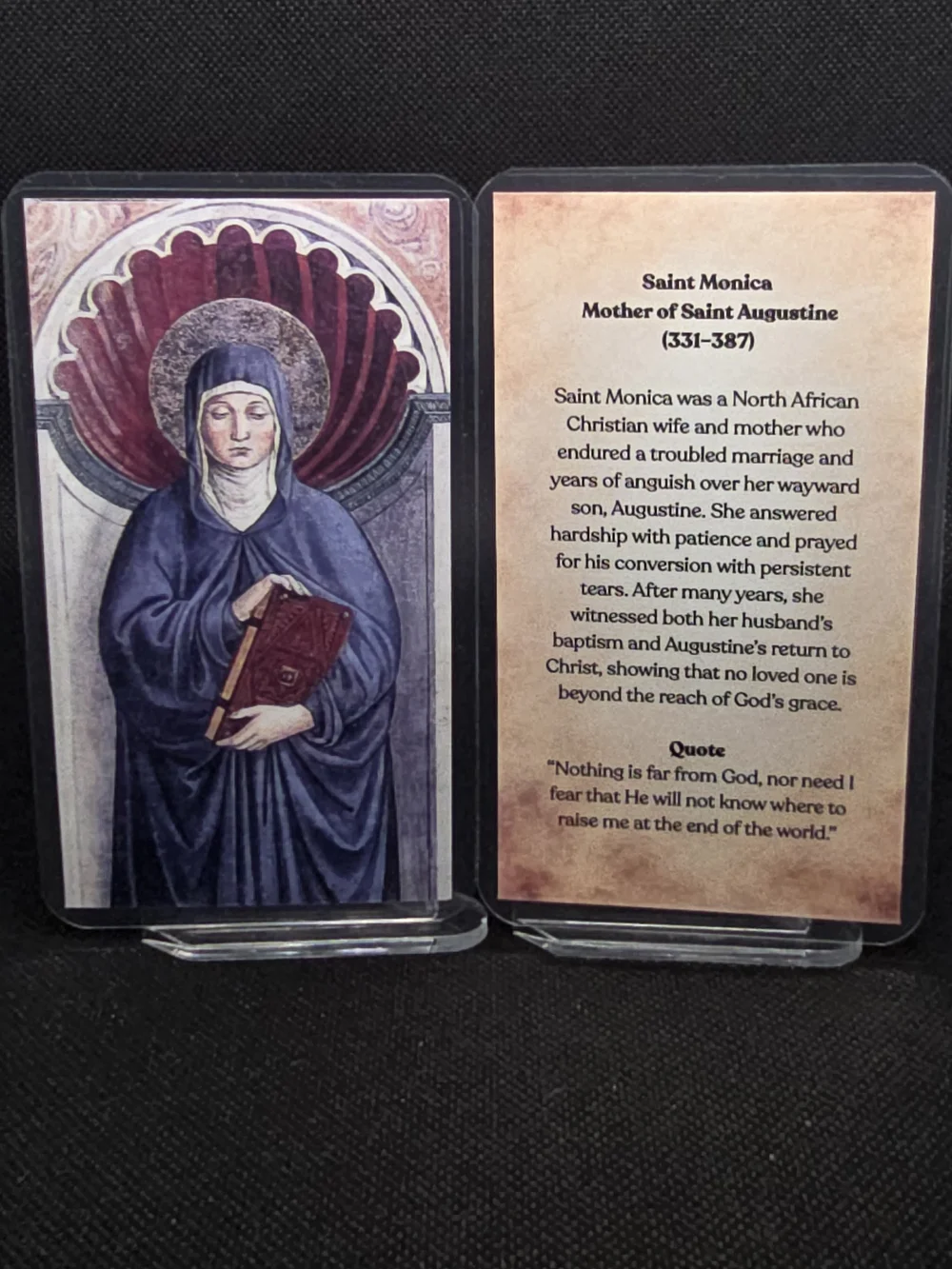 Saint Monica Prayer Card