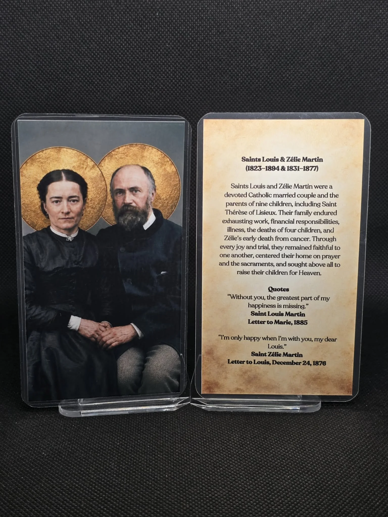 Saint Louis & Saint Zélie Martin Prayer Card – Patrons for Troubled Marriages, Parenting Exhaustion & Raising Children in Faith