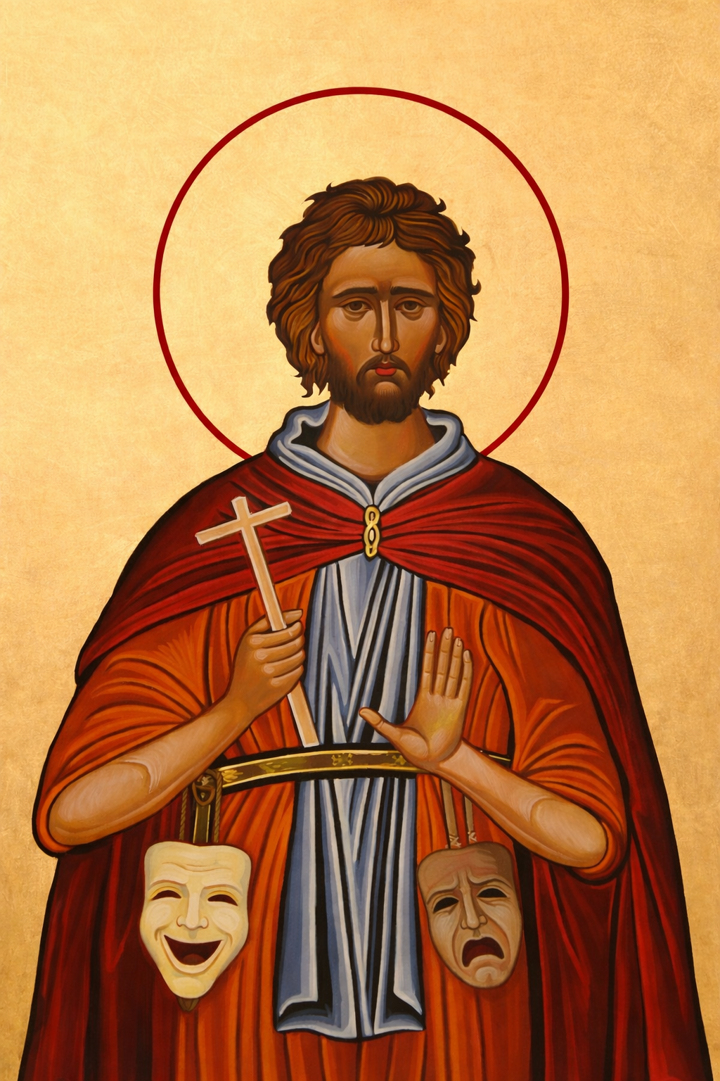 Saint Genesius of Rome prayer card.png