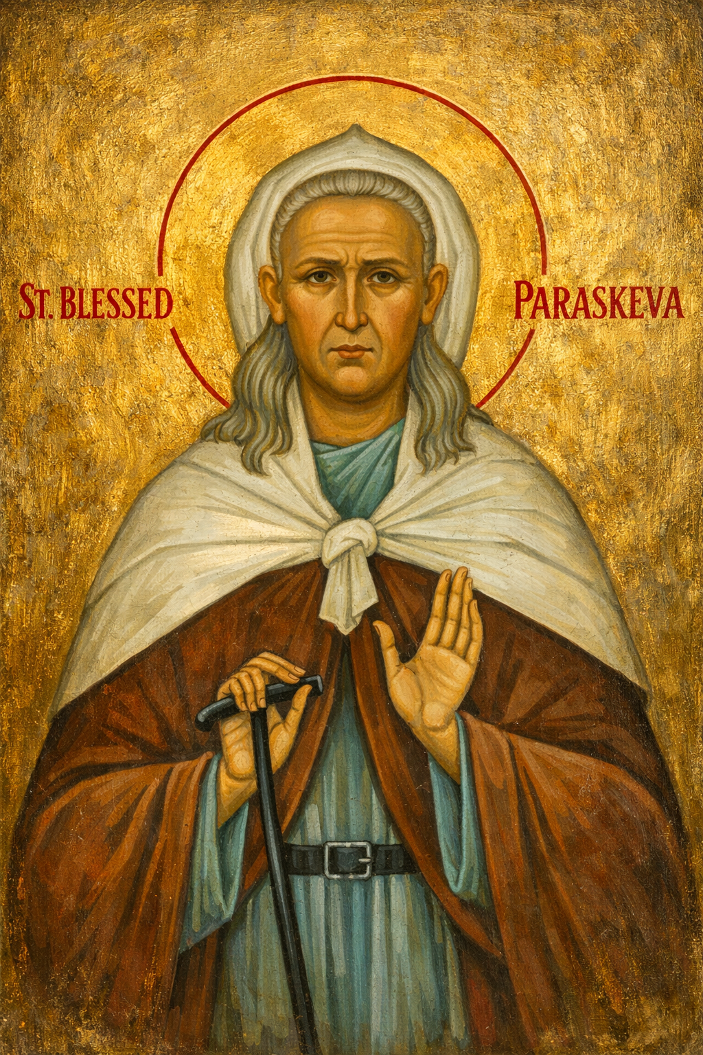 Saint Parasceva of Diveyevo Prayer Card – Patron for Quiet Endurance, Hidden Suffering & Faith Through Loneliness