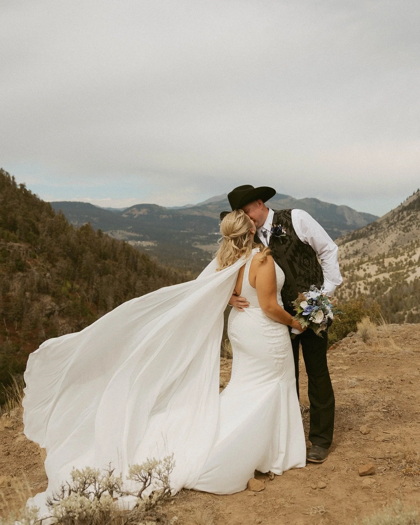 Finally posting this magical Yellowstone National Park micro-wedding! ⛰️✨ 
The big mountain views, the bison roaming, and the Old Saloon. This wedding day was one you truly could never forget! Cheers to the Holzmanns, may you two have an eternity of 