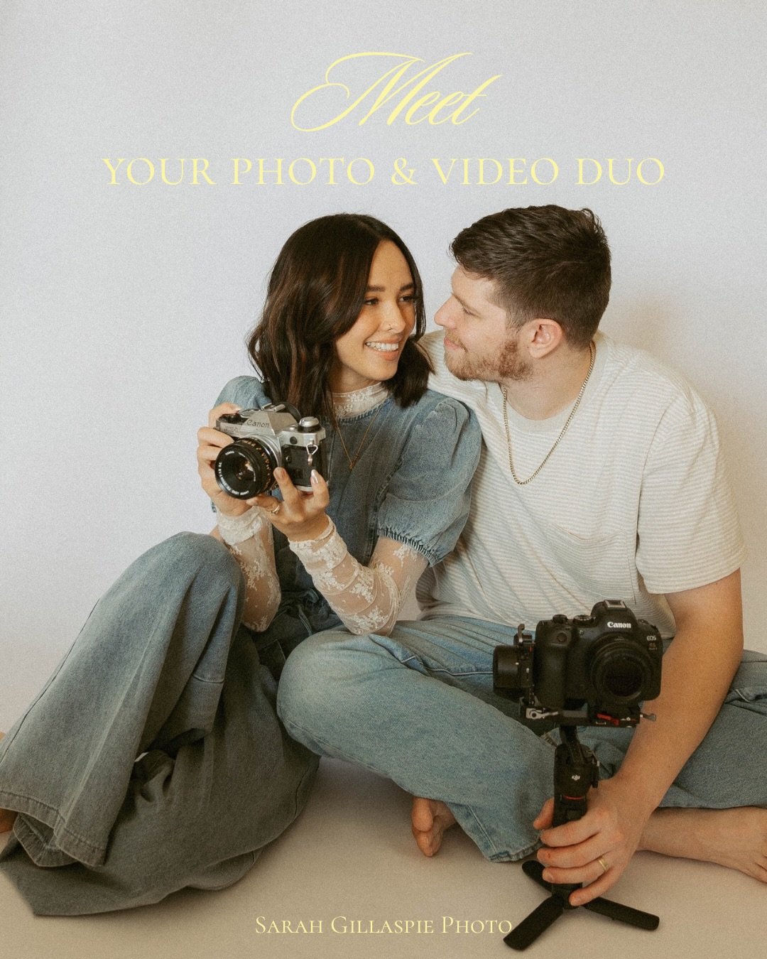 A little &ldquo;meet your wedding photo &amp; video team&rdquo; moment!! ✨🤍🤩 
We can&rsquo;t wait to document your dream day!! 

#montanaweddingphotographer
#montanaweddingphotoandvideo
#glacierparkwedding
#glacierparkweddingphotographer 
#yellowst