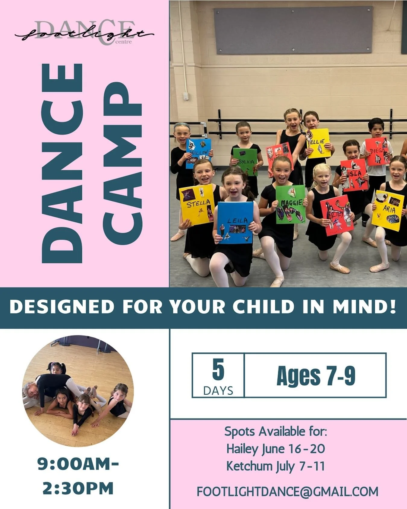 ☀️🩰 Summer Dance Camp is almost here &mdash; and we still have spots open! 

Join us for 5 exciting days filled with:
✨ Ballet, Creative Movement, Hip Hop, Folk, Tap 🎨 Art, 🎵 Music &amp; Dance History! 
🎭 PLUS a final performance to show off your