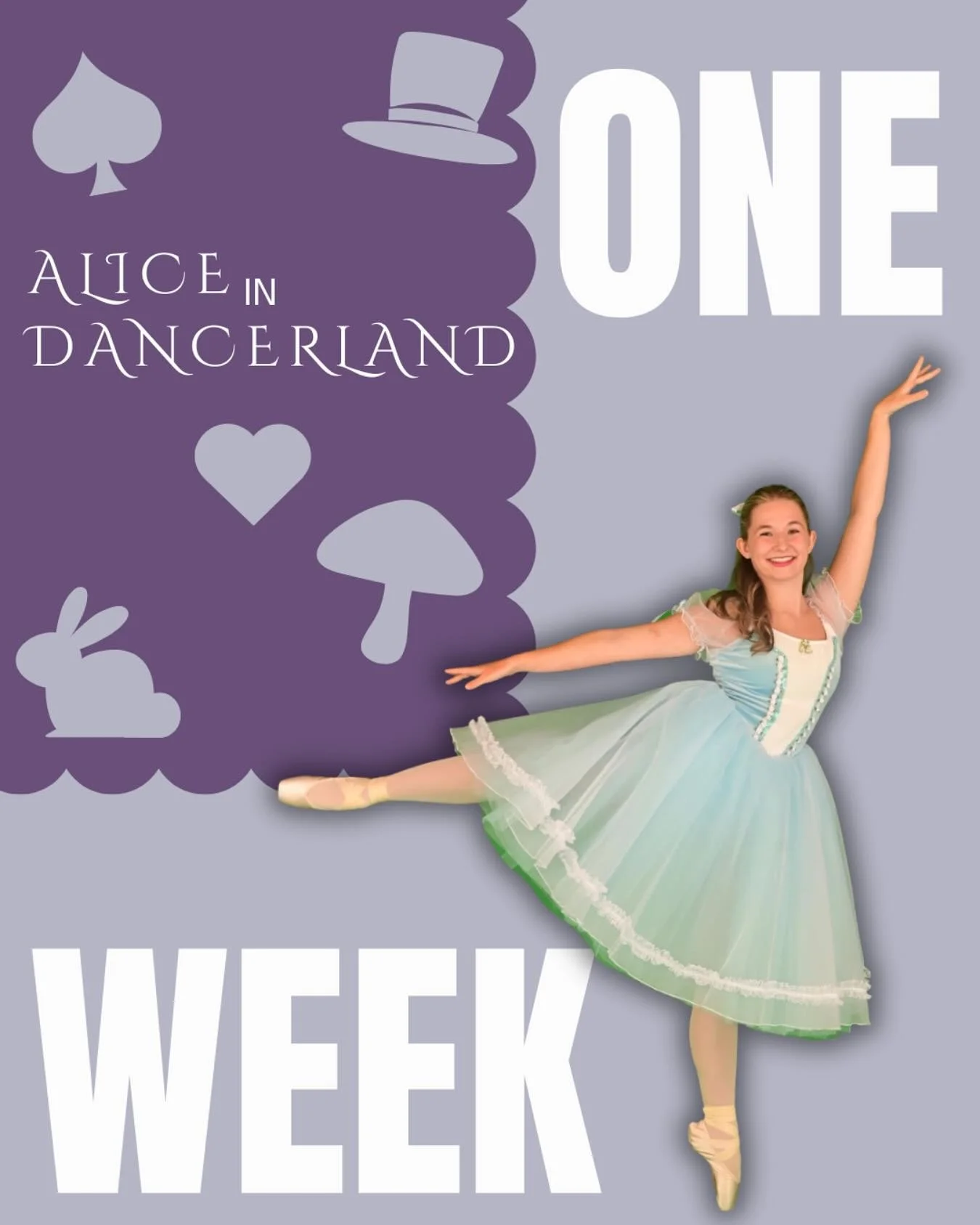 Alice in dancerland is only one week away! We can&rsquo;t wait for you to see all the hard work these dancers have put into this production!