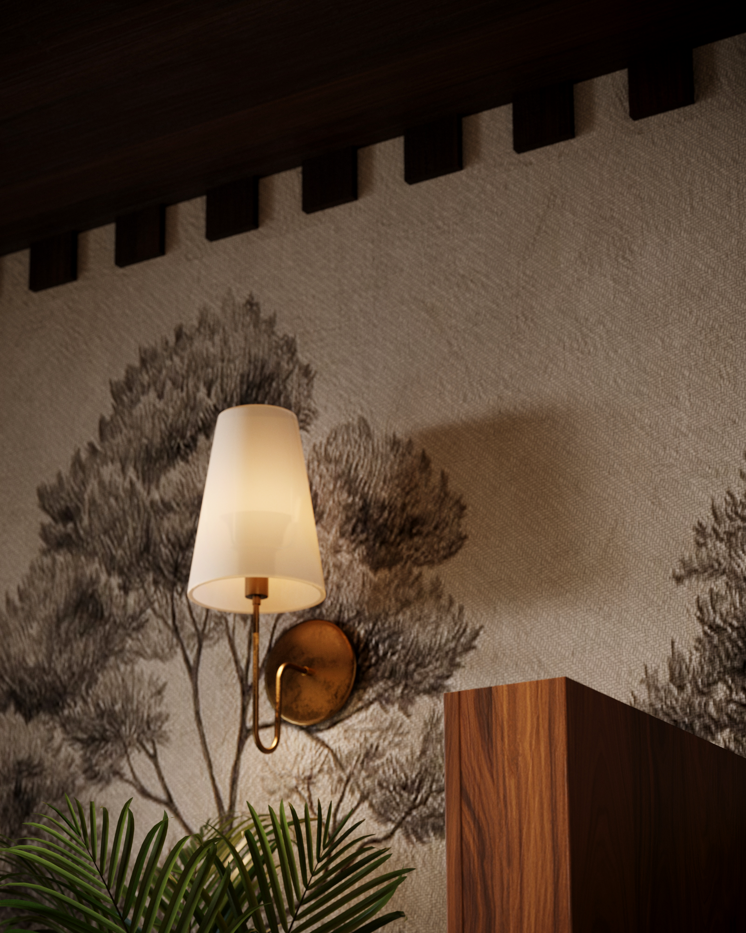 calm-craft-interiors-botanical-wallpaper-and-brass-wall-light-detail.png