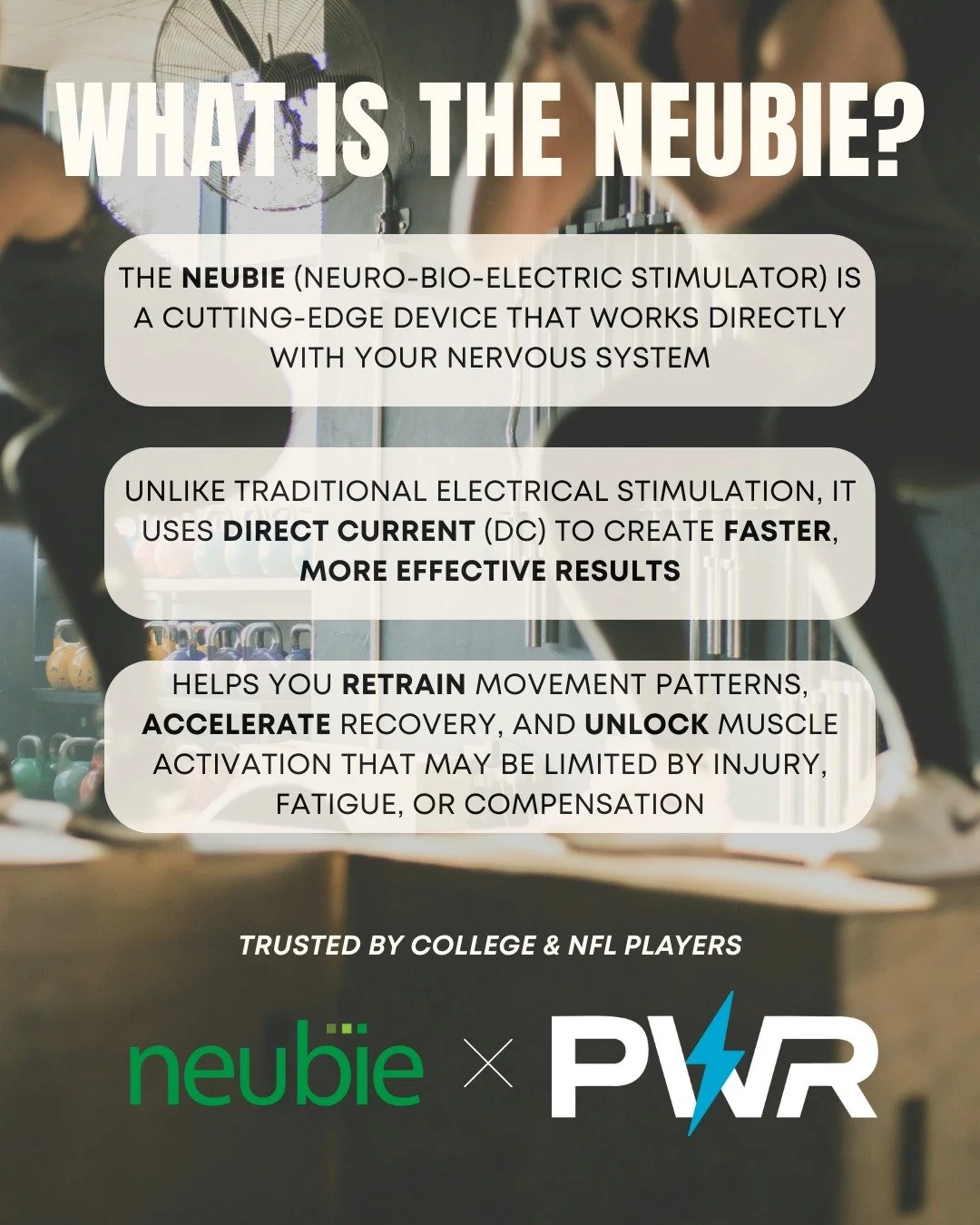 𝙏𝙝𝙚 𝙉𝙀𝙐𝘽𝙄𝙀 isn&rsquo;t just therapy &mdash; it&rsquo;s cutting-edge neuro technology ⚡
Trusted by college + professional athletes nationwide &mdash; now at The PWR Collective.

✔ 𝘙𝘦𝘩𝘢𝘣 𝘧𝘳𝘰𝘮 𝘪𝘯𝘫𝘶𝘳𝘺
✔ 𝘚𝘵𝘢𝘺 𝘩𝘦𝘢𝘭𝘵𝘩𝘺 𝘪?