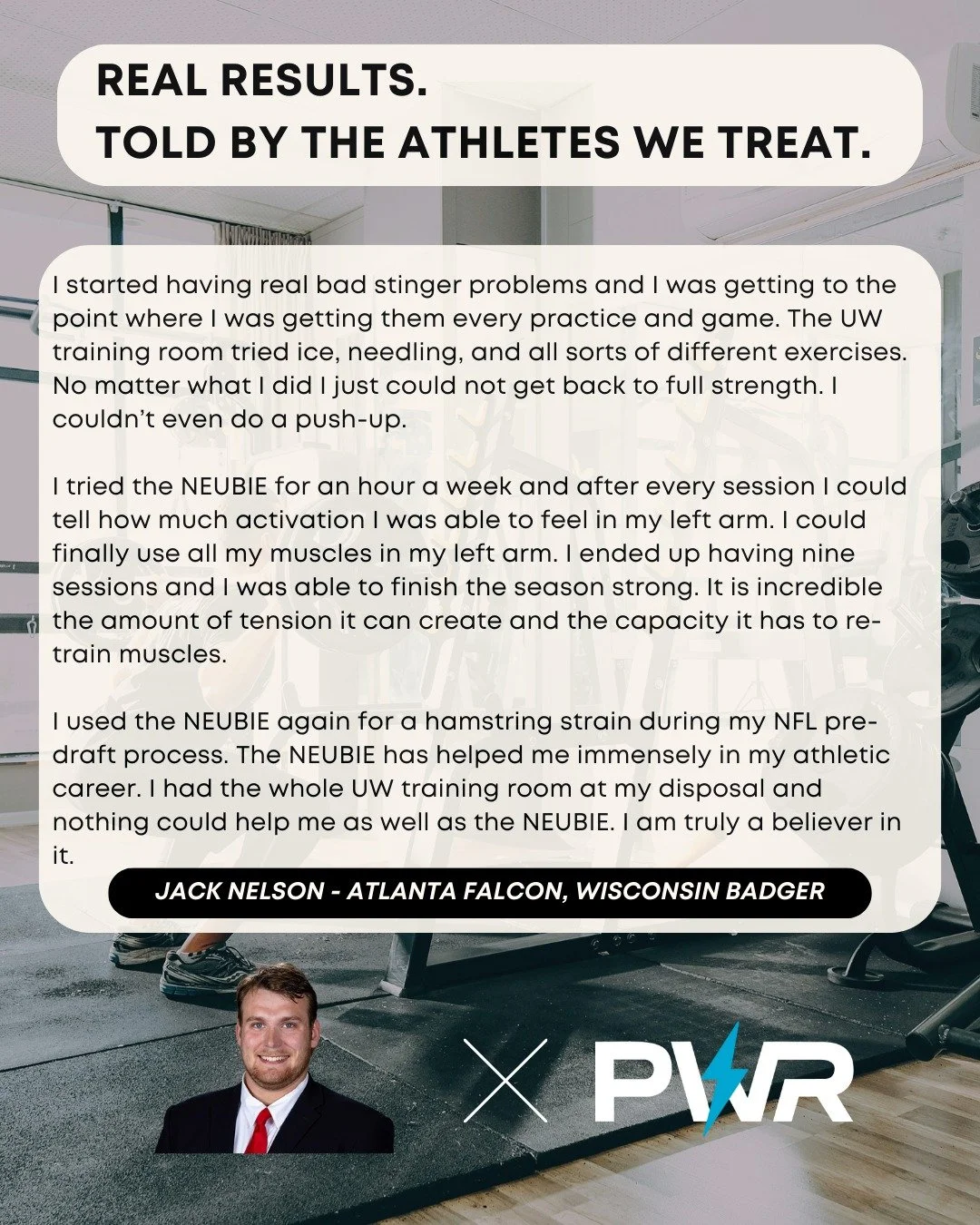 Athletes at every level are discovering how NEUBIE helps them recover faster, train smarter, and perform stronger.

⚡ Experience the same technology trusted by pro + college athletes.

#ThePWRCollective #PerformanceTherapy #Neubie #NeuFit #SportsPT