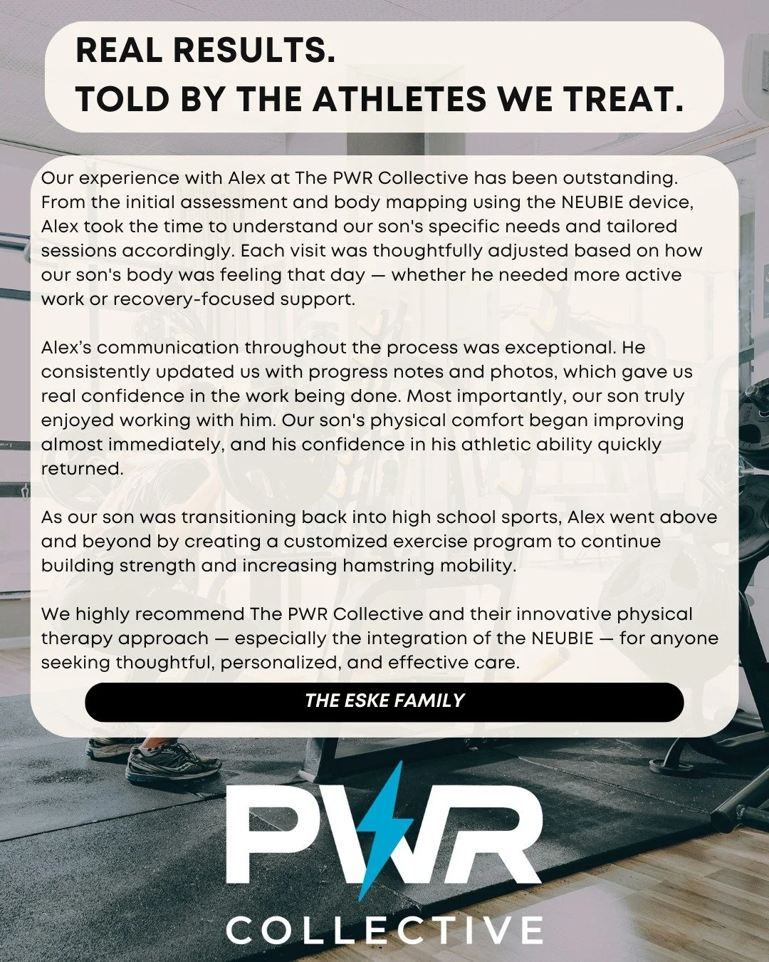 🏈 Built for athletes. Backed by science.

Hear how The PWR Collective used the NEUBIE and custom programming to get one high school athlete moving better, faster.

Schedule your assessment today ➡️ link in bio. 

#ThePWRCollective #PerformanceTherap