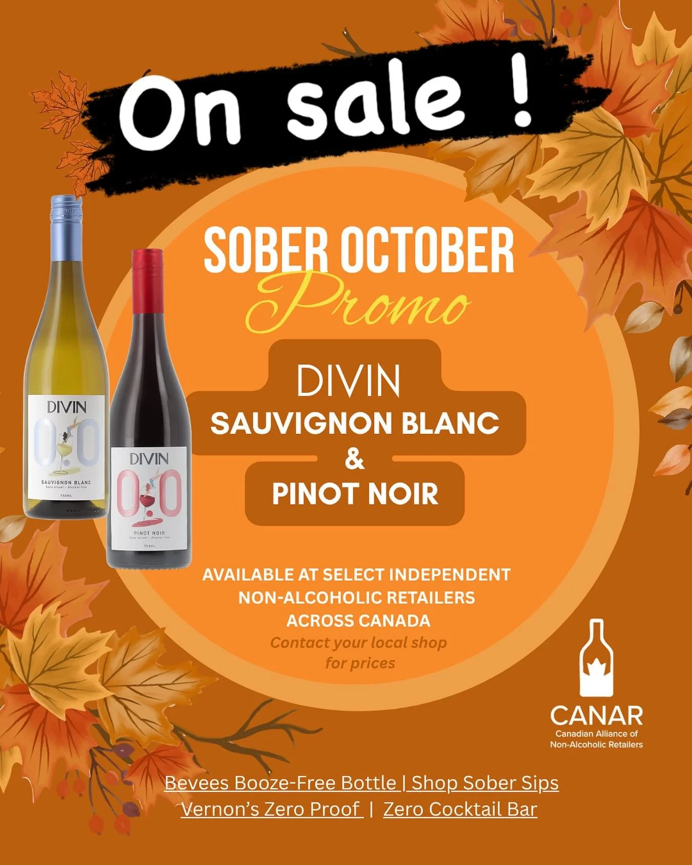 Two of our favorite wines on sale for Sober October ! $19.99 regular $24.99 

#Divin #SoberOctober #SoberCurious #FavoriteWines #OnSale