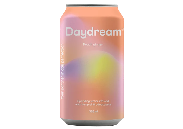 Daydream Natural Peach Ginger Hemp & Adaptogen Infused Sparkling Water