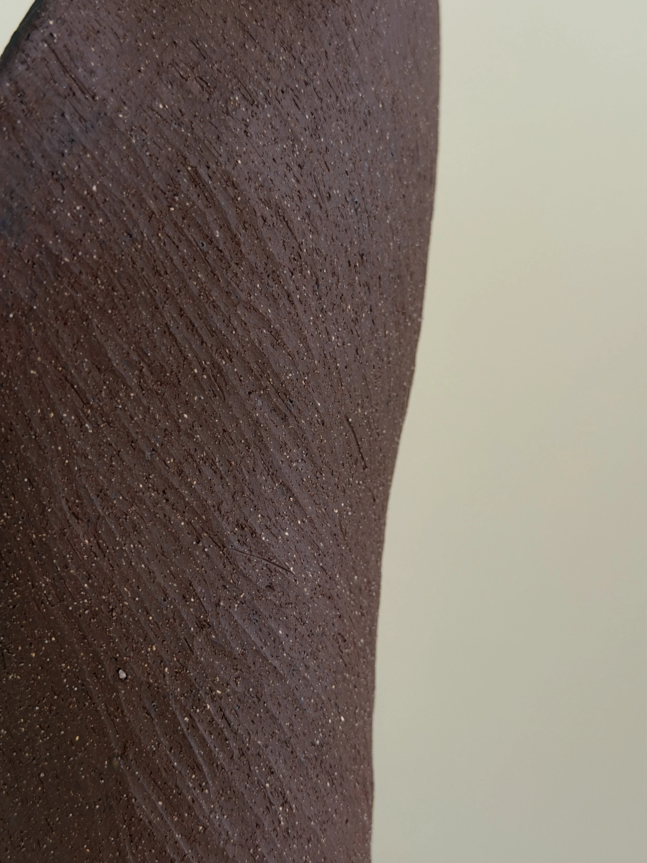 Calla 8 by Anastasia Babenko — drawn from the calla lily, soft and slightly twisted, in beige stoneware, original ceramic art for interior