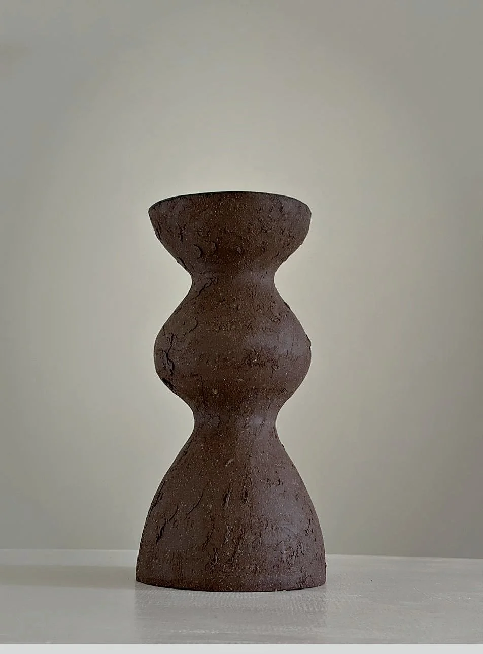 Dark Brown Totem Vase