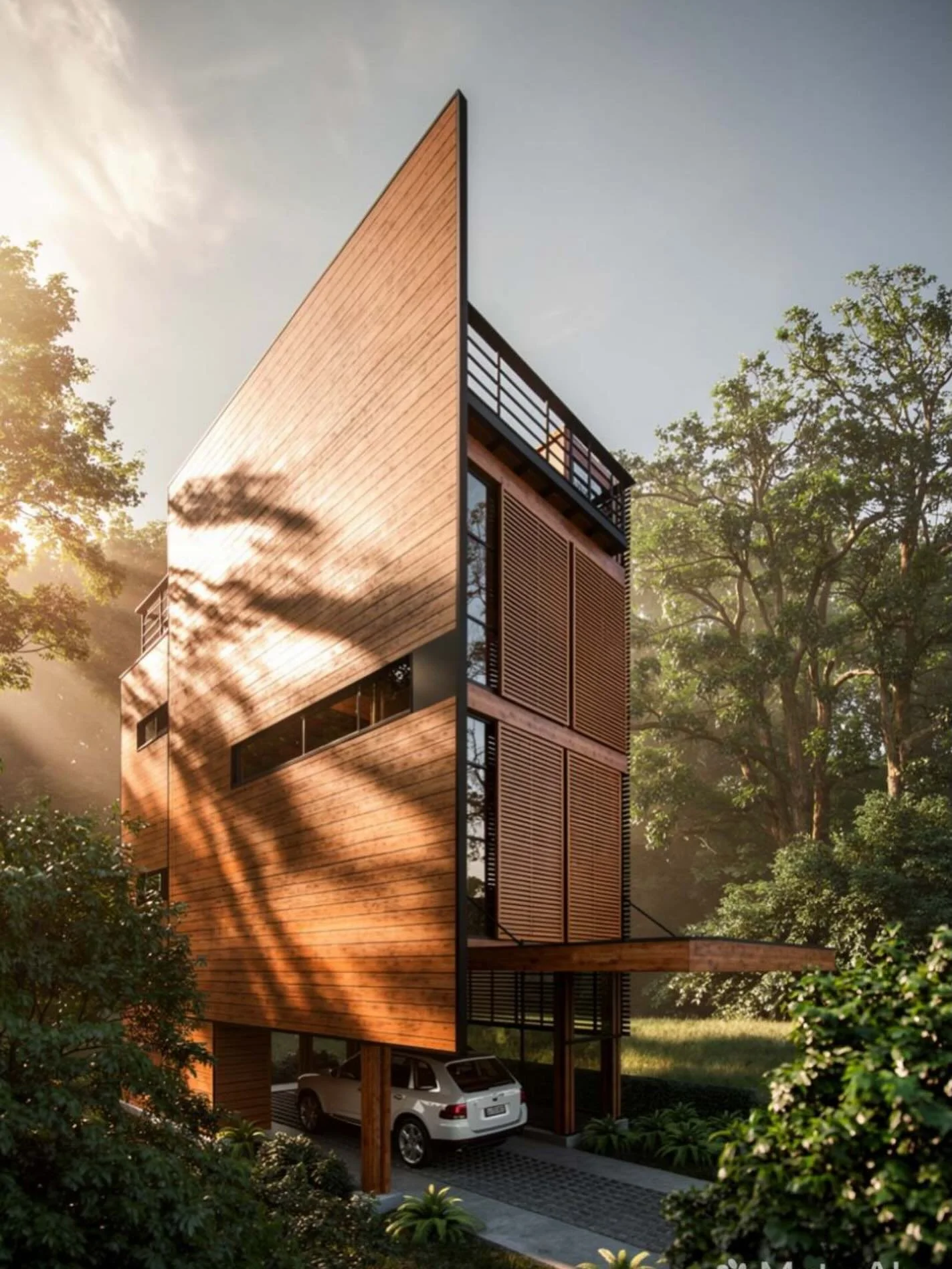 Explorando las posibilidades de la madera en la arquitectura contempor&aacute;nea.

La combinaci&oacute;n de textura, profundidad, sombra y luz permite crear espacios c&aacute;lidos, naturales y llenos de car&aacute;cter.

Con SylvaLife buscamos ofre