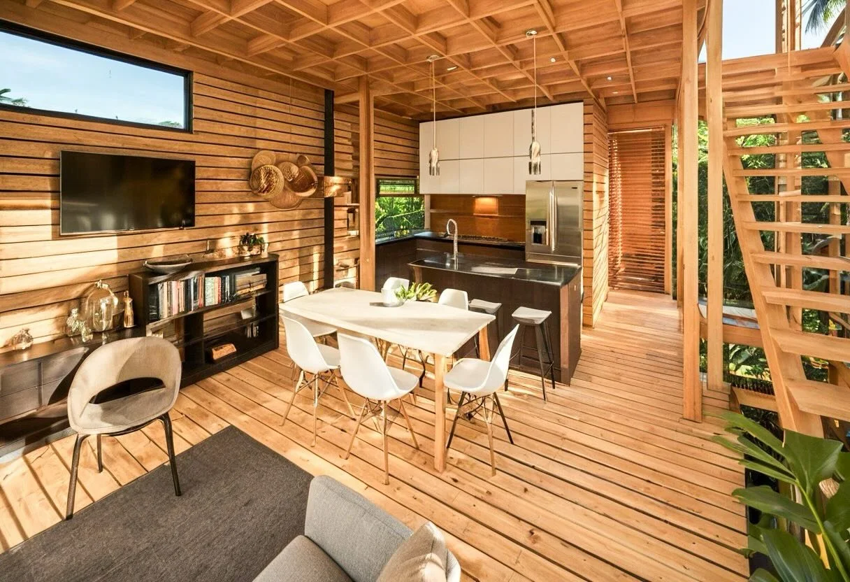 La madera aporta algo dif&iacute;cil de medir, pero f&aacute;cil de sentir: calidez, car&aacute;cter y una conexi&oacute;n m&aacute;s cercana con la naturaleza.

Hoy, arquitectos y dise&ntilde;adores buscan materiales que combinen dise&ntilde;o, dese