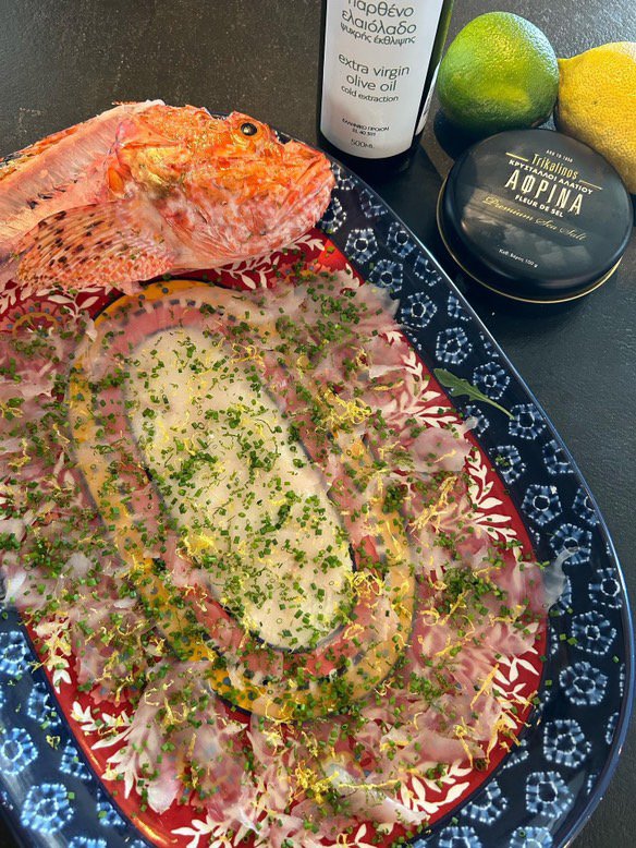 Fresh Scorpion Fish Carpaccio