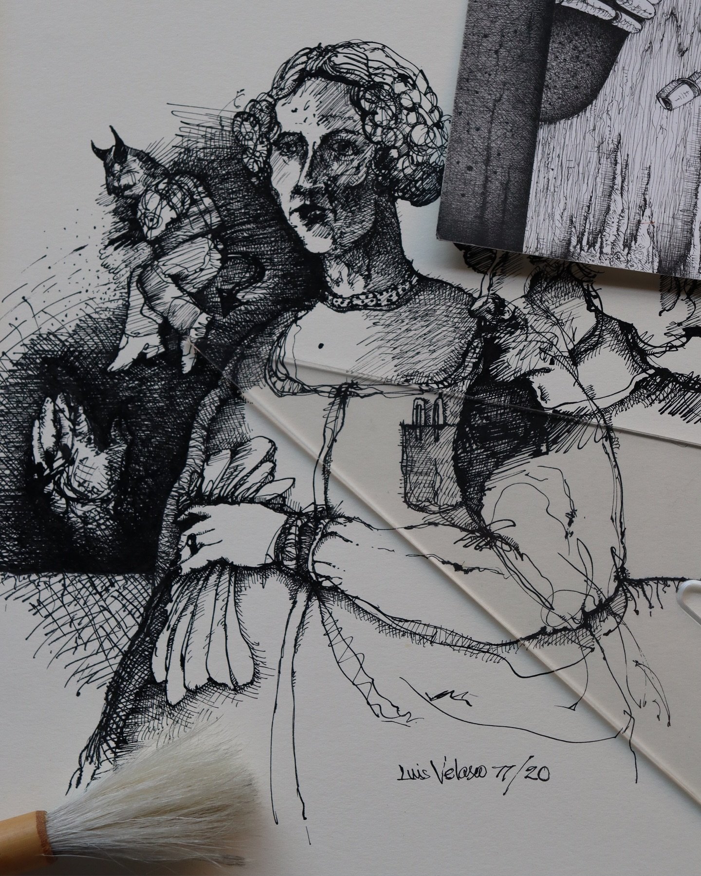 Los dibujos de Luis est&aacute;n hechos de miles de trazos con su pluma, una actividad que le apasiona desde hace varias d&eacute;cadas.

#ArteContempor&aacute;neo #Collage #Imaginaci&oacute;nSinL&iacute;mites
#ArteEnLaCiudad #Di&aacute;logosCreativo