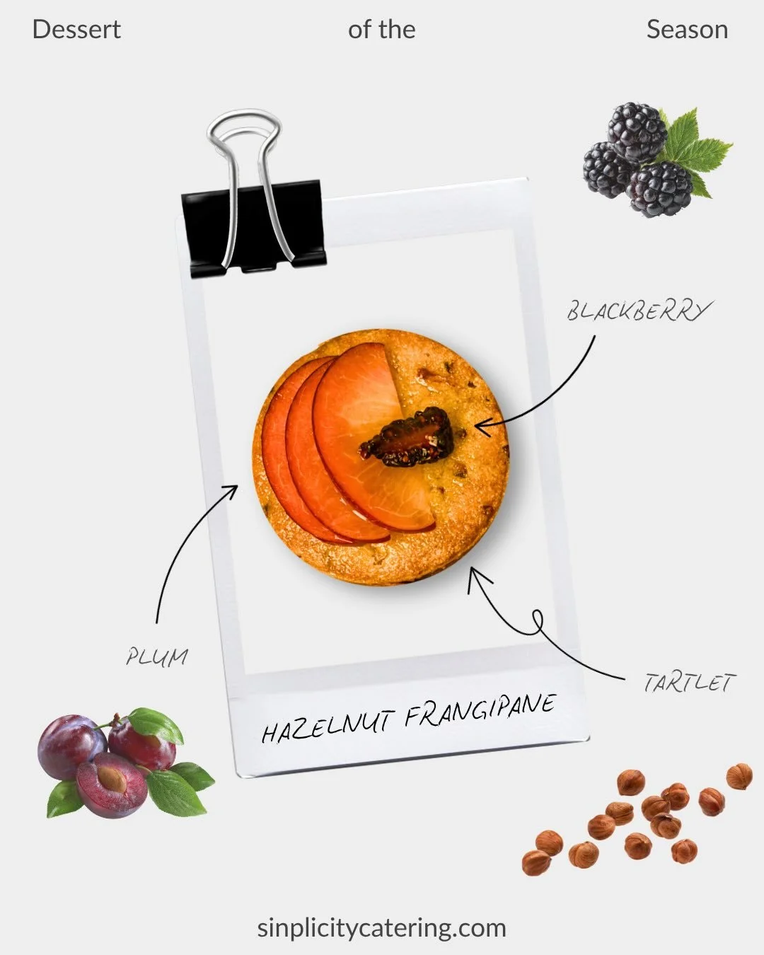Have you tried our latest treat? ✨

A buttery hazelnut frangipane tartlet topped with juicy seasonal plums and a hint of blackberry!

Sweet, nutty, and just the right amount of indulgent. 🍑

Fresh flavors, simple ingredients, and unforgettable bites