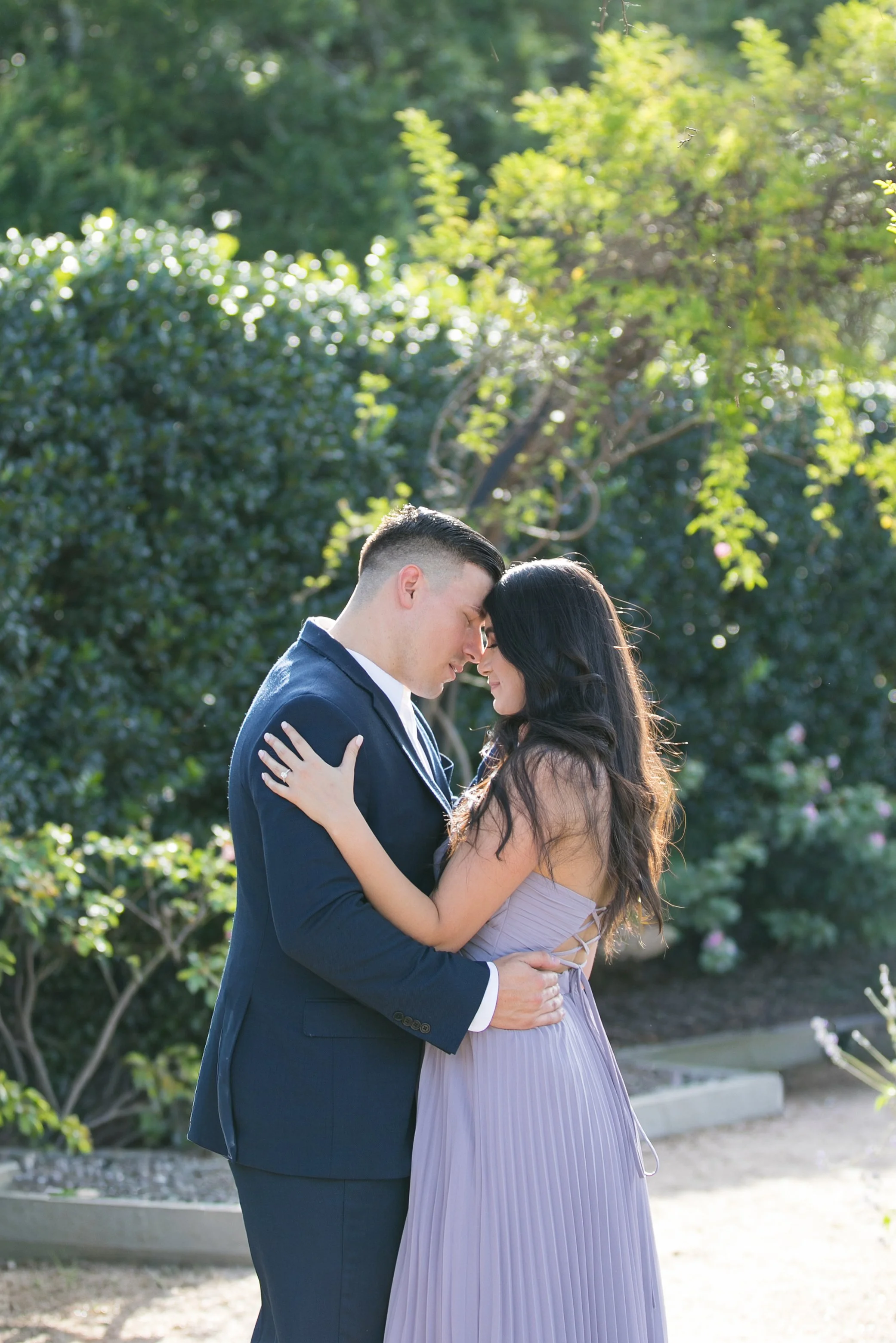 Romantic moment captured during Houston engagement photography