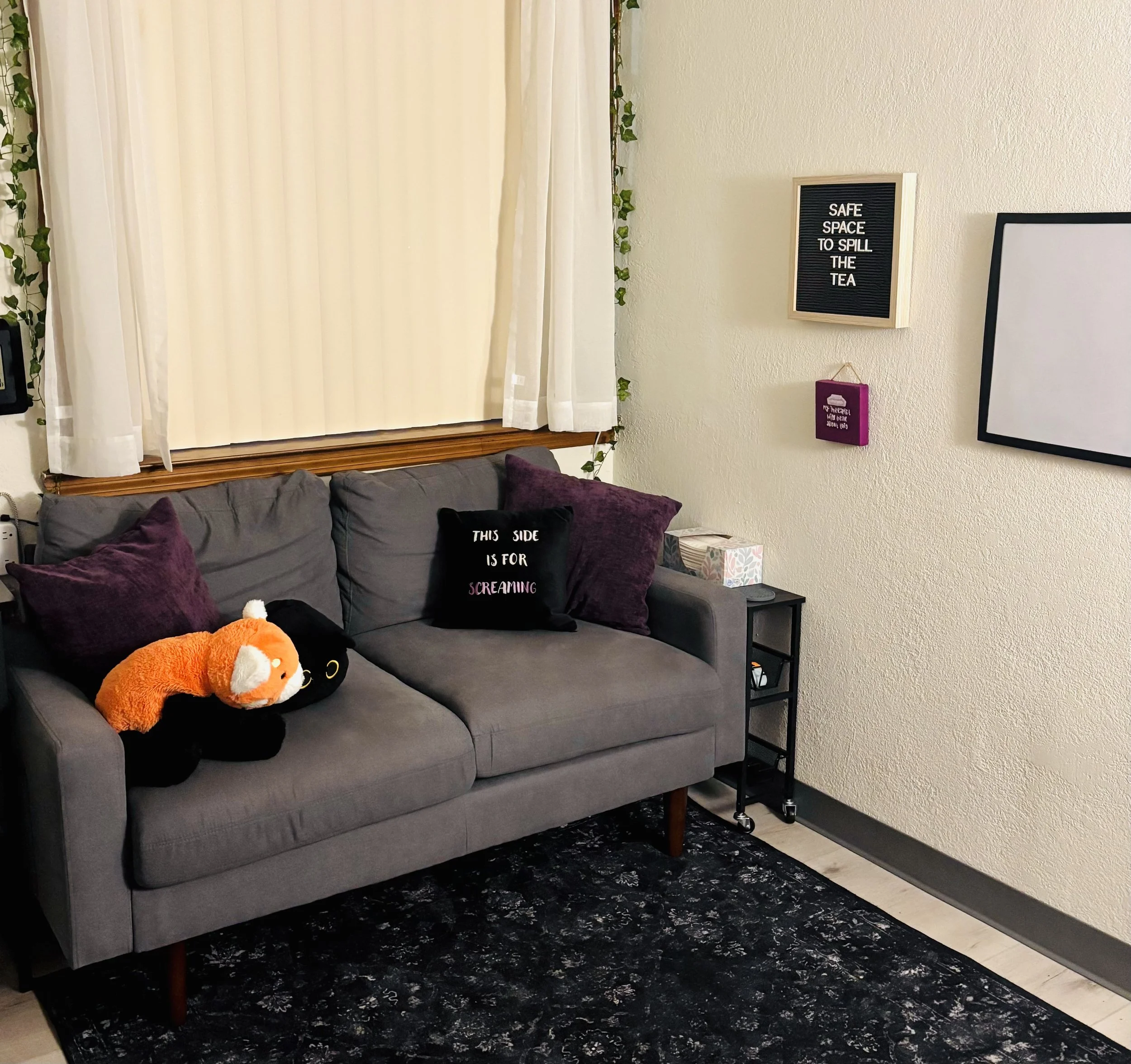 A comfy, safe space to spill the tea.