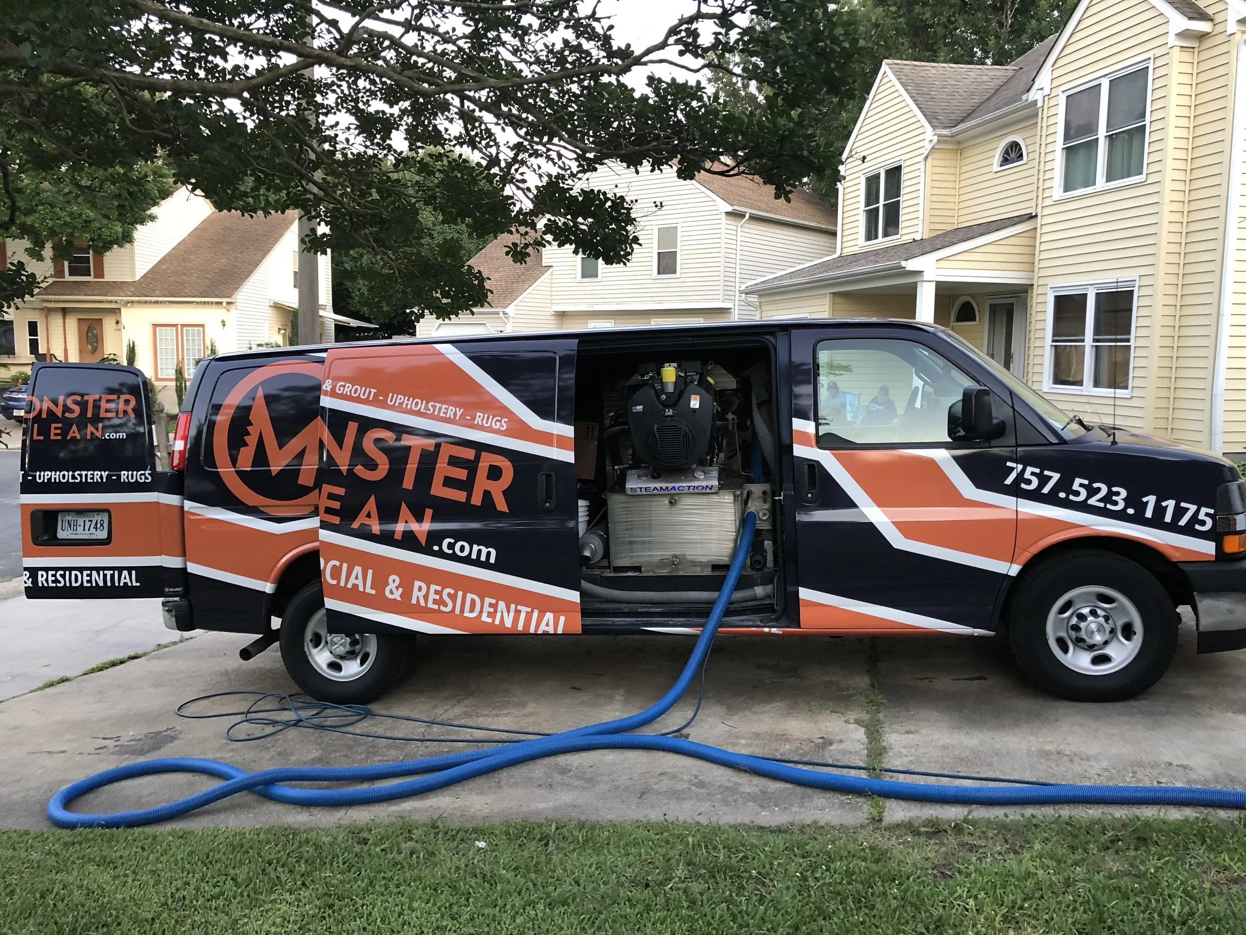 Monster Clean new Nike Truckmount carpet cleaning system for carpet cleaning Virginia Beach
