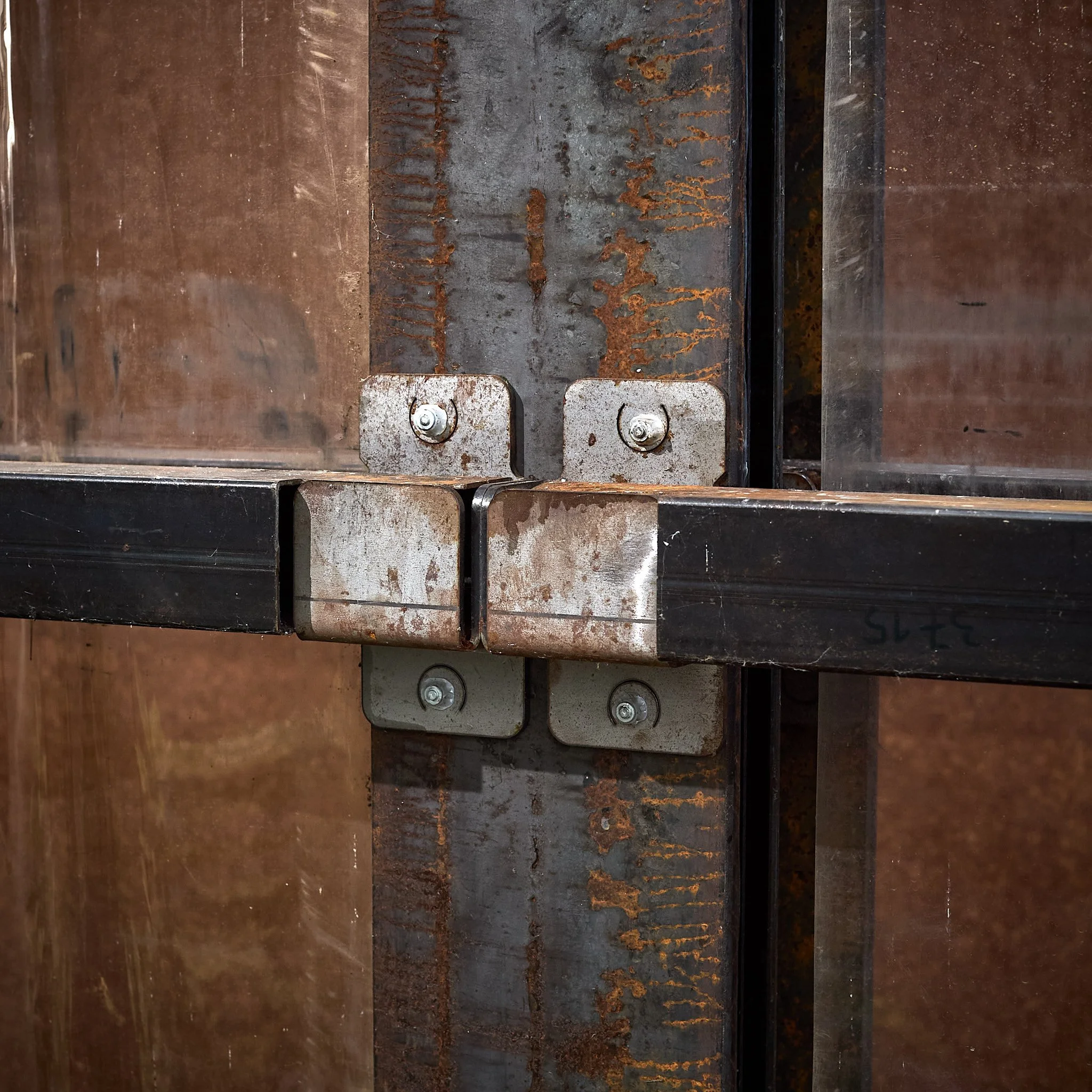 Steel meets time, and the story unfolds. This joint, built to hold and endure, is more than just a functional detail&mdash;it&rsquo;s a testament to resilience. Exposed to nature&rsquo;s elements every day, it transforms. Rust creeps in, patterns eme