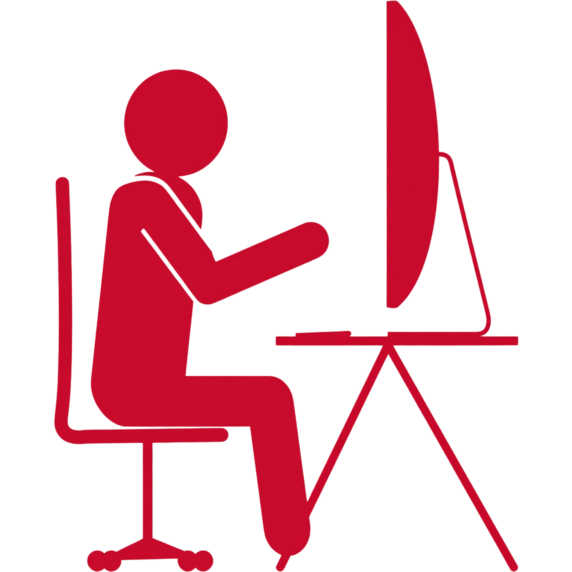 Red outline of a moving roadside assistance or emergency vehicle with a siren on top