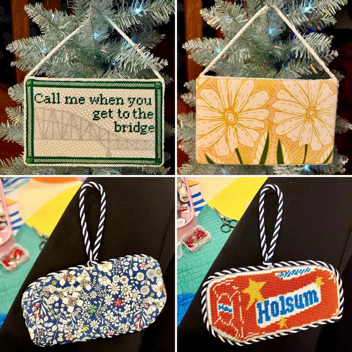 Recent finishes for @stitchingsidekicks and @bitchesgetneedlepointstitches. I love helping their projects become heirlooms. Designs from @harpernoeldesigns, Jude Designs, @morganjuliadesigns, @spellbound_stitchery_ndlpt, and @ericawilsonnantucket. Fi