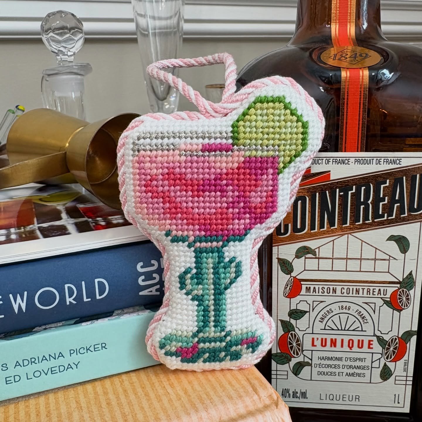 Cheers Stitch Witches, and happy weekend. A little @morganjuliadesigns finish for @bitchesgetneedlepointstitches. #needlepointfinisher #ndpltnation