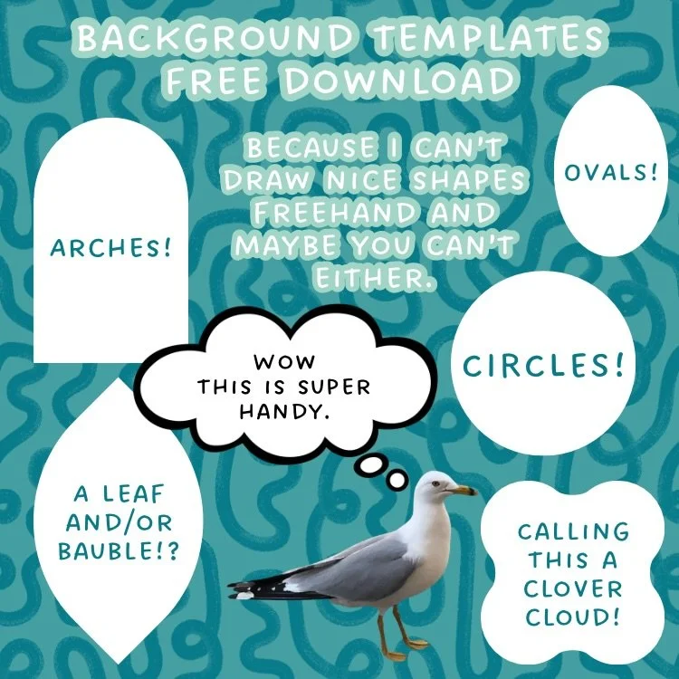 Super irregular shapes for needlepoint ornaments are cool and all, but maybe you want something easier for self finishing or a bigger background for cool stitches. If that sounds fun, grab this free printable and make yourself some templates in varyi
