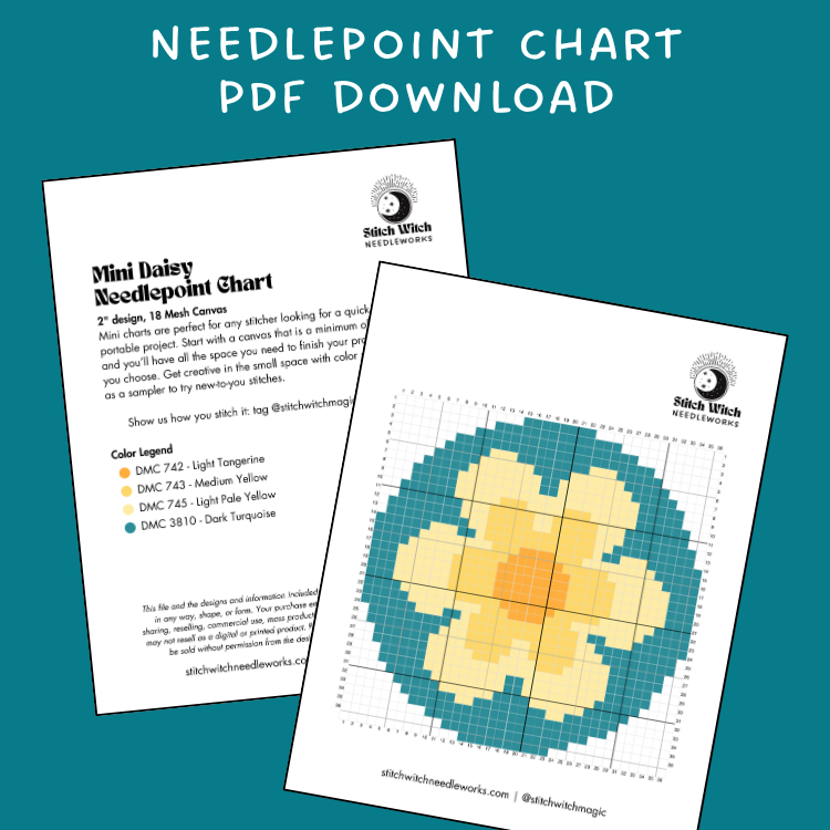 Daisy Needlepoint Mini Chart