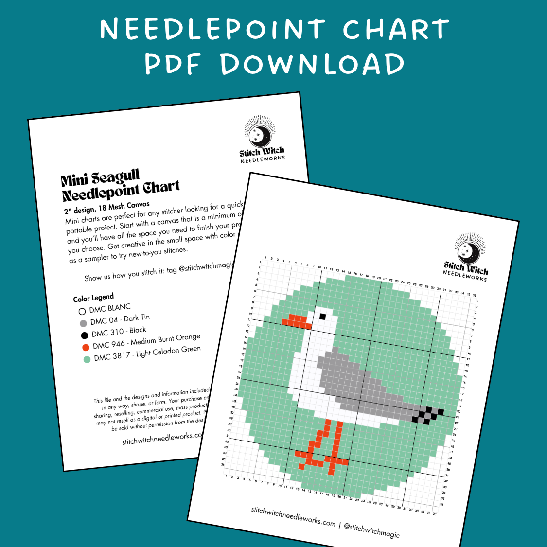 Seagull Needlepoint Mini Chart