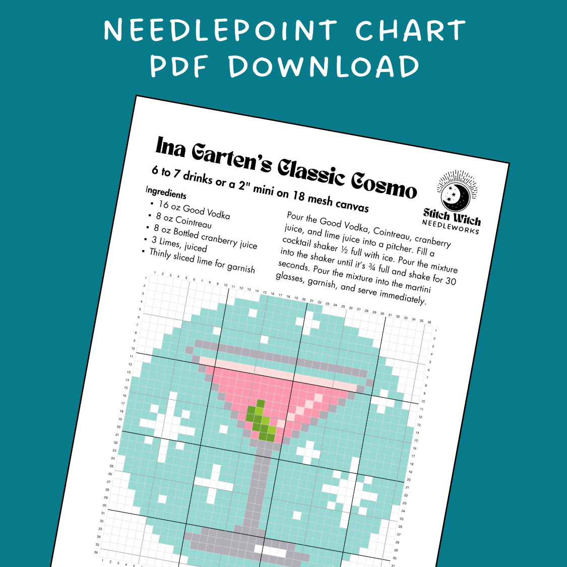 Cosmo Needlepoint Mini Chart and Recipe