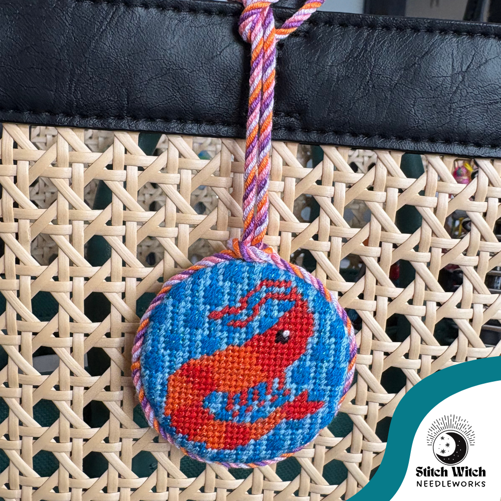 Bag charm, 4 color cording