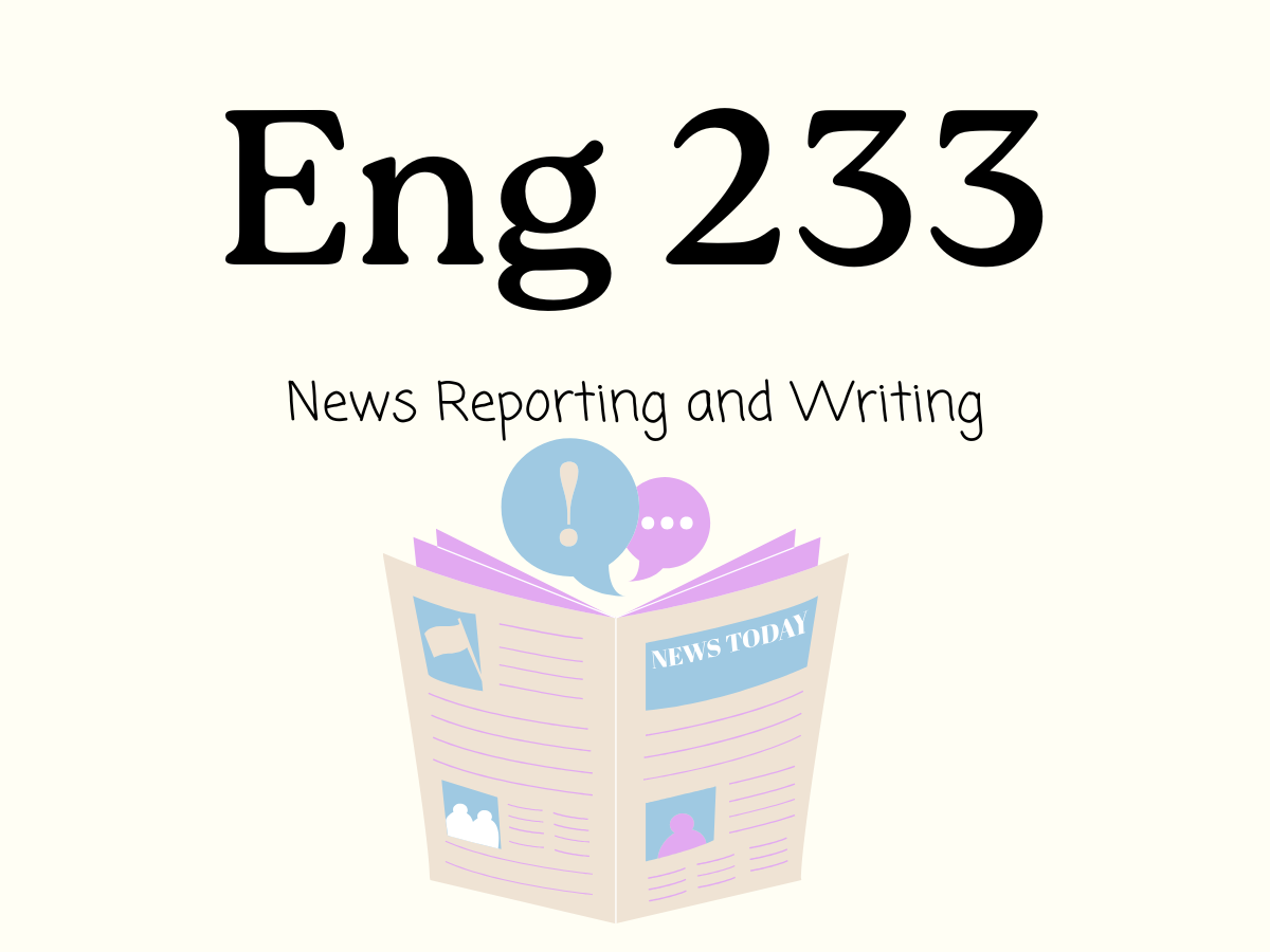 Writing for a professor is one thing. Writing for a general audience is another. In this class, students will learn the basics of conceiving, reporting and writing stories for publication. The course will cover news value, leads, story structure, att