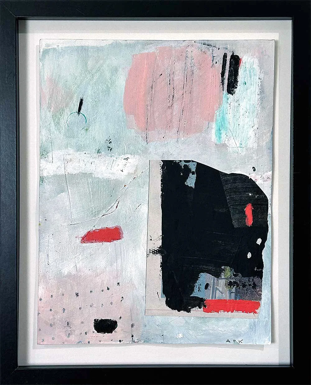 "Now We're Talkin'" 
2002-5
Mixed media on paper
framed 11 3/4" x14 3/4'
$375