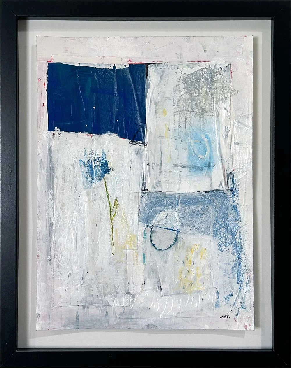 "All On It's Own"
2002-6
Mixed media on paper
framed 11 3/4" x 14 3/4"
$375